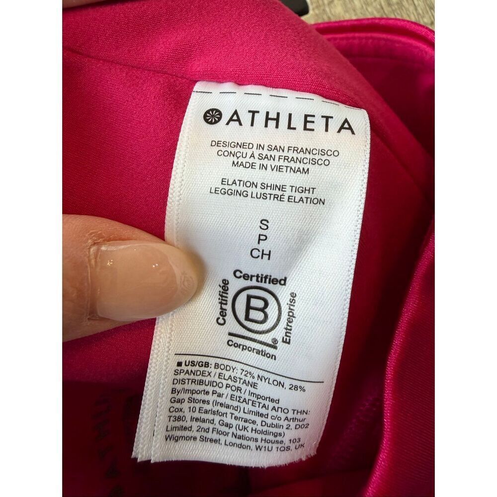 Athleta Elation Shine Tight Leggings Pink Size Small - Picture 9 of 9